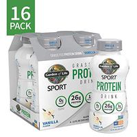 Garden of Life Sport Grass Fed Protein Shake - Vanilla, 16-Pack, Ready to Drink Dairy Protein Shakes, 26g Clean Complete Protein, Low Carb, 0g Sugar, Gluten Free, 16-11 fl oz High Protein Drinks