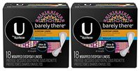 Kotex U Barely There Liners, Thin, 18 ct. (PACK OF 2) (2)
