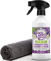 Hey Mom Stainless Steel Cleaner for Appliances - Natural Appliance Polish Creates a Powerful Barrier Against Fingerprints/Water Stains/Food Grime - Makes Kitchen Refrigerator/Sink Look Shiny and New