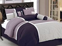 Collection 7-Piece Quilted Patchwork Comforter Set/Full-Lavender