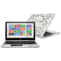 Mightyskins Skin Compatible with Hp Pavilion X360 15.6" (2016) - White Marble | Protective, Durable, and Unique Vinyl Decal Wrap Cover | Easy to Apply, Remove, and Change Styles | Made in The USA