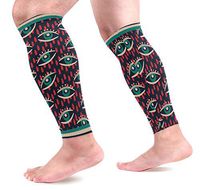 KEAKIA Eyes Patterns Calf Compression Sleeves Shin Splint Support Leg Protectors Calf Pain Relief for Running, Cycling, Travel, Sports for Men Women (1 Pair)