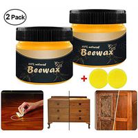 ERIUAES 2PC Wood Seasoning Beewax - Traditional Beeswax Polish for Wood & Furniture, All-Purpose Beewax (A)