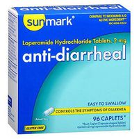 Sunmark Anti-Diarrheal Caplets - 96 ct, Pack of 2