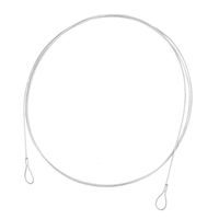 Safety Cable Lock 98''Long,Luggage Lock Safety Cable Lightweight Braided Stainless Steel Double Loop by CPACC