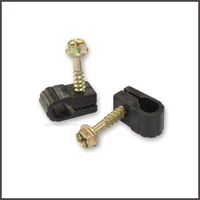 STEREN Grip-Clip Single Coaxial Cable Mounting Fastener Clips, 100ct Black