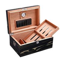 Cigar Humidors Box Cigar Box, Large Capacity Can Accommodate 100 Cigars with Hygrometer and Humidifier，cigar Cabinet Cuban Solid Wood Box Cedar Wood, Men's Gift Box Cigarette Box Wooden Holder Travel