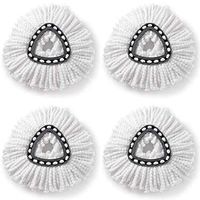 foulon Home Household White Easy Wring Spin Mop Refill Steam Mops