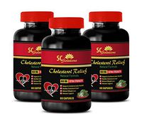 Blood Pressure Diet - Cholesterol Relief - All Natural Formula - Cholesterol Hair Treatment - 3 Bottles (180 Capsules)