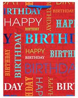 American Greetings Birthday Gift Bag Happy Birthday Lettering Medium - Red