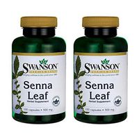 Swanson Senna Leaf 500 Milligrams 100 Capsules (2 Pack)