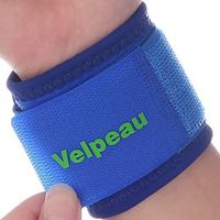 Velpeau Wrist Brace - Compression Wrist Strap Support for Carpal Tunnel, RSI, TFCC Tear, Weight Bearing Strain, and Sprains for Weak and Sore Wrists (Adjustable, Pair, Blue)