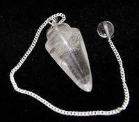 Quartz Smooth Pendulum Dowser Silver Chain