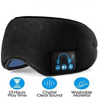 Sleep Headphones, Wireless Sleep Headphones Bluetooth Headband, Super Soft, Long Time Play, Washable, Hands-Free Calling for Sleeping, Sports, Meditation & Relax (Black)