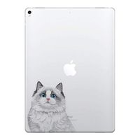 FINCIBO 5 x 5 inch Cute White Silver Point Ragdoll Cat Removable Vinyl Decal Stickers for iPad MacBook Laptop (Or Any Flat Surface)
