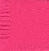 50 Plain Solid Colors Beverage Cocktail Napkins Paper - Hot Pink