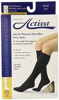 Activa 20-30 mmHg Soft Fit Knee High Socks, Tan, Small