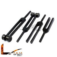 LAJA Imports Portable 4 PCS Tuning Fork Music Tuning Fork Set 128HZ 256HZ 512 HZ 1024HZ
