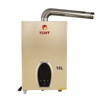 TC-Home 16L Natural Gas Tankless Water Heater Touchscreen Constant Temperature 110V 32kW Waterproof IPX4 Instant Hot Water Heater