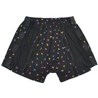 Incontinence Underwear Men Cotton Snap-on Pants Washable for Men Easyto Wear and Off Black - XL