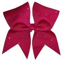 Big Classic Sparkle Cheer Bow- Hot Pink