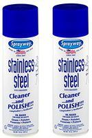 Sprayway SW841 Aerosol Stainless Steel Polish & Cleaner, 15 oz (15 oz can, Pack of 2)
