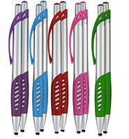 Stylus Pen, 2 in 1 Capacitive Stylus & Ballpoint Click Stylus Pens Comfort Grip for Universal Touchscreen Devices, Tablets,iPad, iPhone 6,6 Plus, iPod, Android, Samsung Galaxy(Silver 10 Pack Combo)