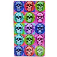 Printed Hard Box Cigarette Case for Full Pack, Fits 100s, Regulars - Skulls