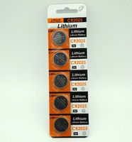 5-Piece 3V Lithium Batteries (CR2025)