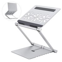 Laptop Stand Adjustable Portable Table&Desk Laptop Holder Free Angle Adjustment Heat-Vent Design to Elevate Laptop for Desk, Compatible for MacBook Pro/Air, Surface All up to 15.6 inch