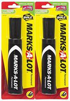 Avery Marks-A-Lot Jumbo Chisel Tip Permanent Marker-Black, 2 pk