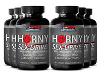 Horny Sex Drive for Men - Horny Sex Drive - Pleasure and Intensity Booster with Natural Horny Sex Drive Supplement (6 Bottles 360 Capsules)