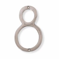 NACH HH-SDW6-ALM Shadow House Address Number - #8, Polished Aluminium, 6"
