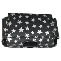 Insulin Pump Carrying Case/Pouch with Belt Clip/Belt Loops with Unique Designs (Medium-i450: L3.8" X W2.25" X D1.25") (Stars on Black)