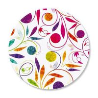 Color Swirl Every Day Envelope Seals - Set of 144 1-1/2" diameter Self-Adhesive, Flat-Sheet Every Day sticker Seals