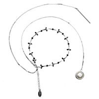 SHAREMORE Multifunction Smart Jewelry for Woman, Wearable Personal Smart Safety Device with App-Enabled, Emergency Call, Wireless Charging Waterproof, Important Information Reminder (Necklace B)