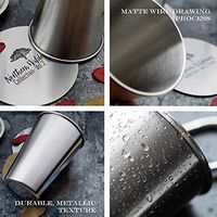 Timiuu Stainless Steel Cups | 16 Oz Premium Metal Drinking Tumbler | Identifiable Pattern for Kids and Toddlers | Unbreakable, Stackable, Durable, 3 Pack