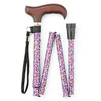 WXL Crutches - Telescopic Folding Old Man's Walking Stick (Color : Hong Xiaohua)