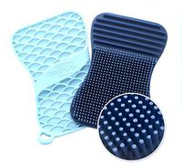 Silicone Sponge and Scrubber Multipurpose Household Kitchen and Bathroom Cleaning – Eco-Friendly, Heat Resistant, Odor and Mildew Free (Navy/Aqua)