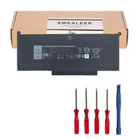 SWEALEER F3YGT Laptop Battery Compatible With Dell Latitude 12 7000 7280 7290/13 7000 7380 7390/14 7000 7480 7490/ E7480 E7280 Series Replacement for DM3WC 0DM3WC 2X39G [Li-ion 4 Cell 7.6V 60wh F3YGT]