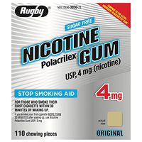 RUGBY Sugar-Free Nicotine Gum 4MG - Original - 110 Pieces by RUGBY