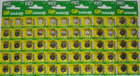 GP A76 LR44 AG13 Alkaline Cell 1.5V Alkaline Button Cell Battery x (60) Batteries