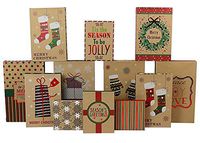 Set of 20 Black Duck Brand Kraft Foil Christmas Gift Boxes in 3 Different Sizes
