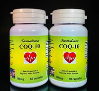 CoQ-10 Q-10 coq10 CO Q10 co-Enzyme 200mg - Various Sizes. Made in USA (2 Bottles - 120 [2x60] Capsules)