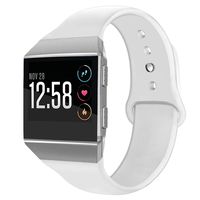 OenFoto Sport Bands Compatible Fit bit Ionic, Soft Silicone Wristband Replacement Watch Band Strap Accessory Bracelet for Fit bit Ionic Smart Watch, White Small