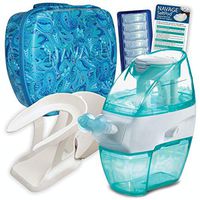 Navage Nasal Irrigation The Works Bundle: Navage Nose Cleaner, 38 SaltPods, Countertop Caddy and Travel Case. 151.85 if Purchased Separately. You Save 31.90 (21%) (Paisley) for Improved Nasal Hygiene