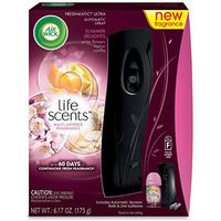  Air Wick Life Scents Automatic Air Freshener Spray Starter Kit, Summer Delights with White Flowers, Melon & Vanilla Scent, 1 Count (Pack of 6)