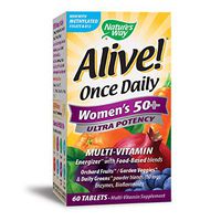 Nature's Way Alive! Once Daily Women's 50+ Multivitamin, Ultra Potency, Food-Based Blend, 60 Tablets
