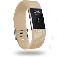 Bands Replacement Compatible for Fitbit Charge 2, Adjustable Wrist Accessories Sport Wristbands for Women&Men (Champagne-D, Large)