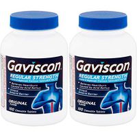Gaviscon Chewable Antacid Tablets - 100 Ea, 2 Pack